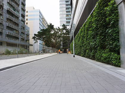 New footpath constructed between Sheung Yuet Road and Wang Yuen Street (After Construction)
