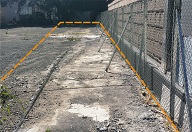 New footpath constructed between Sheung Yuet Road and Wang Yuen Street (Before Construction)