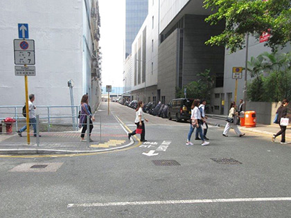 New footpath constructed at eastern side of Wang Mau Street (After Construction)