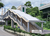 圖2: 連接新急症醫院的園景美化高架行人道