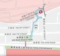 圖5 港鐵牛頭角站一帶提供無障礙設施和加建行人隧道
